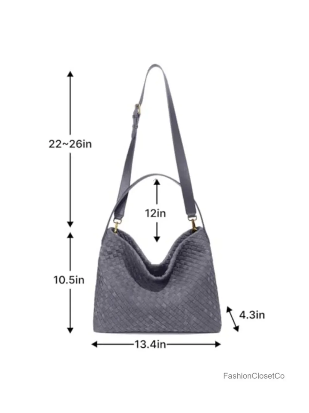Faux Suede Woven Tote Bag Women Hobo Shoulder Purse Roomy Vegan Handbag